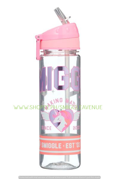Pink Unicorn Plastic Water Drinking Sports Bottle 'Believe In Magic ' School 