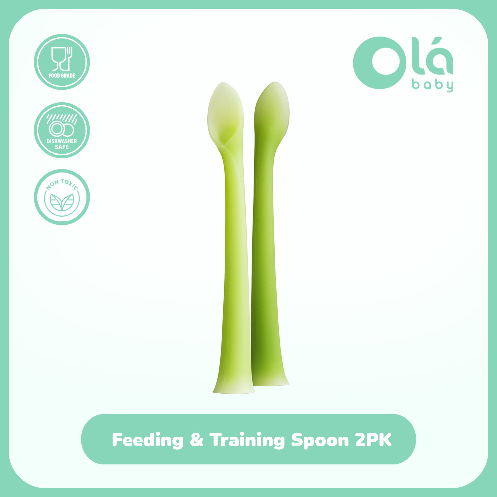 Olababy 100% Silicone Baby Feeding Spoon