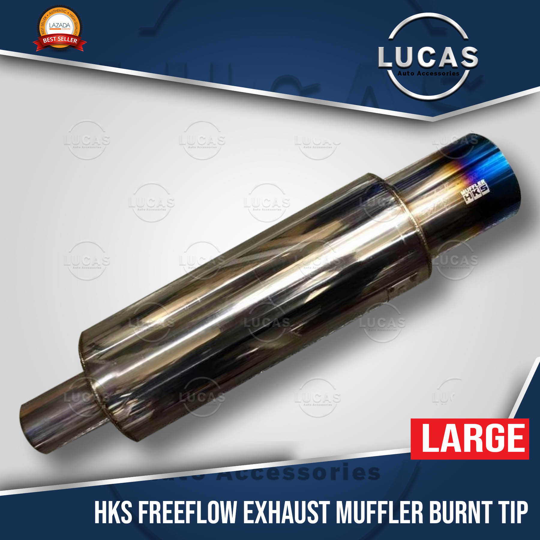HKS Freeflow Exhaust Muffler Burnt Tip Straightthrough Muffler Design