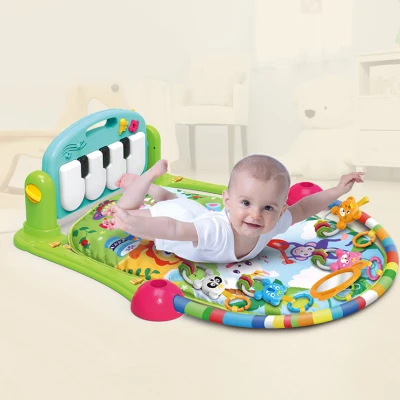 [COD]+ Newborn baby sleep multifunctional toy music pedal keyboard piano playing mat baby activity gym with rattle toy playing mat