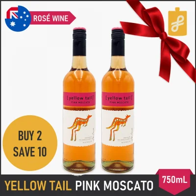Yellow Tail Pink Moscato Rose Wine 750mL 2 Set Christmas Bundle