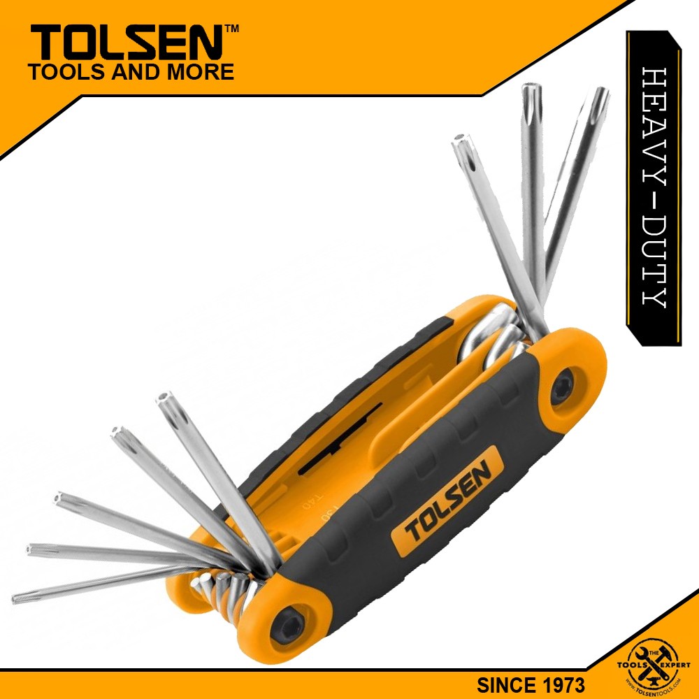 Folding Hex Key Set T9 T10 T15 T20 T25 T27 T30 T40 Star Torxs Key Wrench Set 