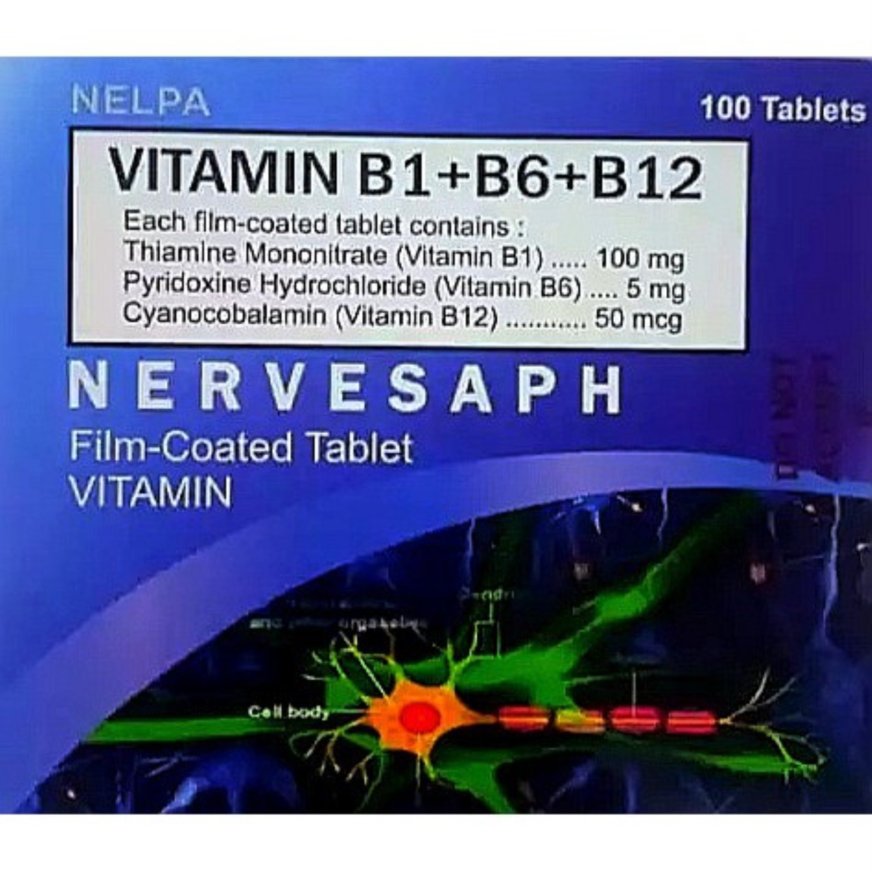 (neurobion alternative) Neuronerv Vitamin B1 B6 B12 100 tablets COD