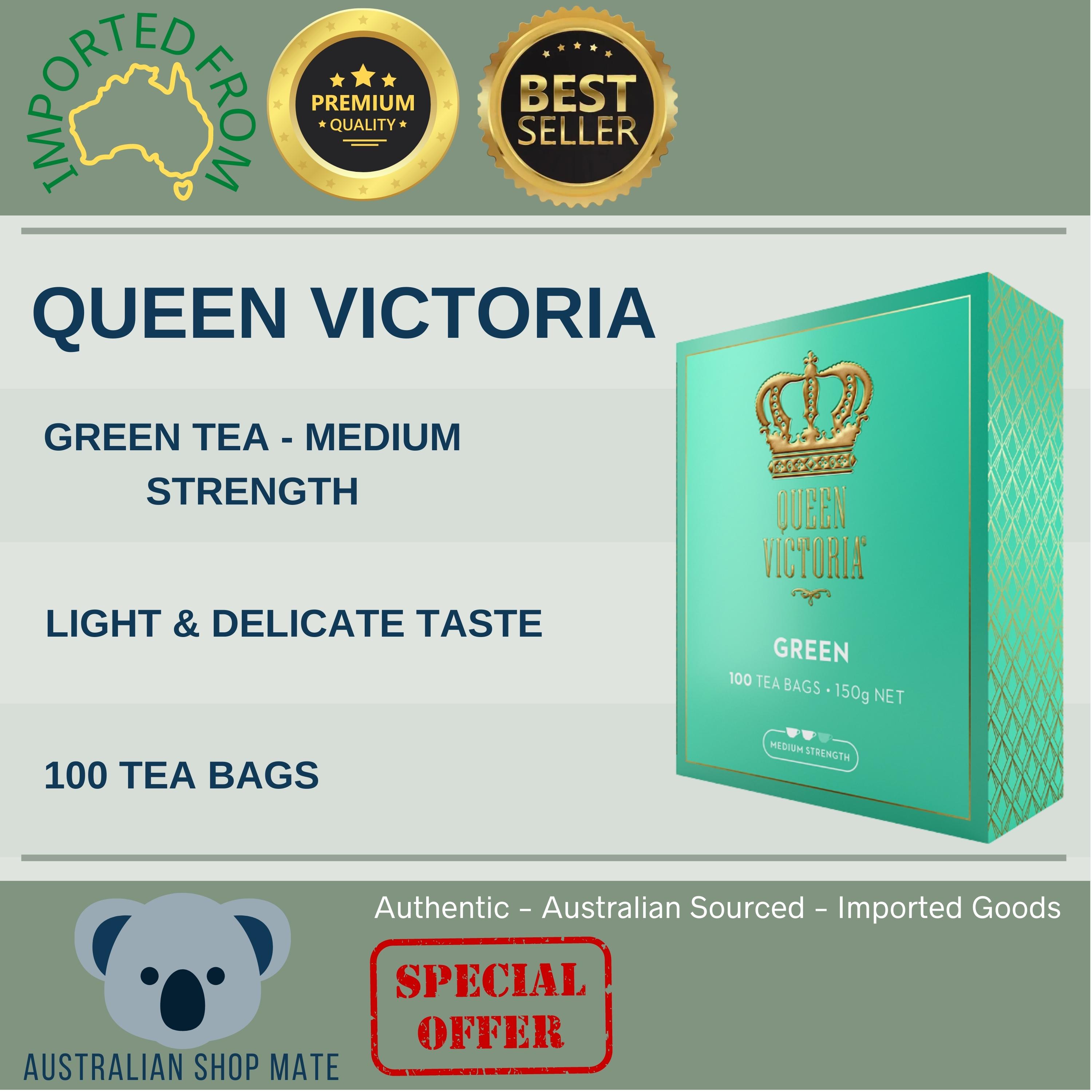 Queen Victoria GREEN TEA, Medium Strength, Light and Delicate taste, 100 Teabags Lazada PH