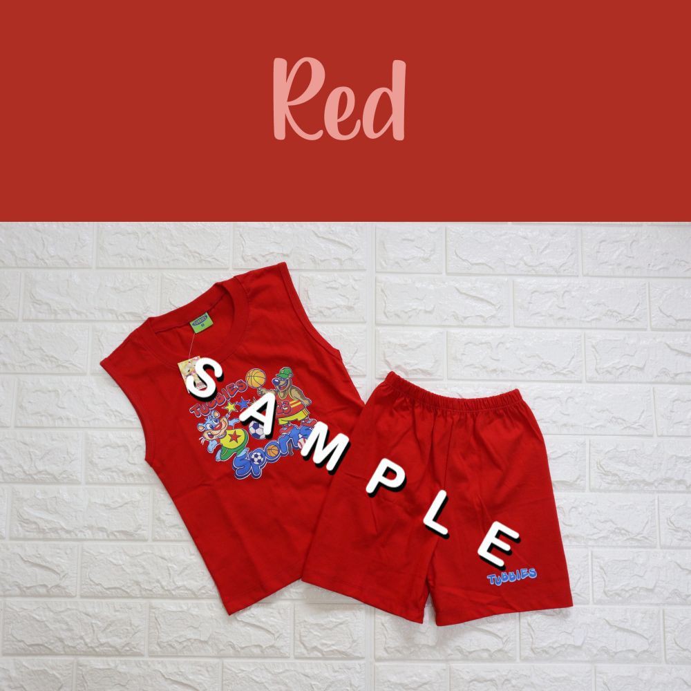 Tubbies TMS Kids Boys Muscle Shirt and Shorts ASSORTED printing design