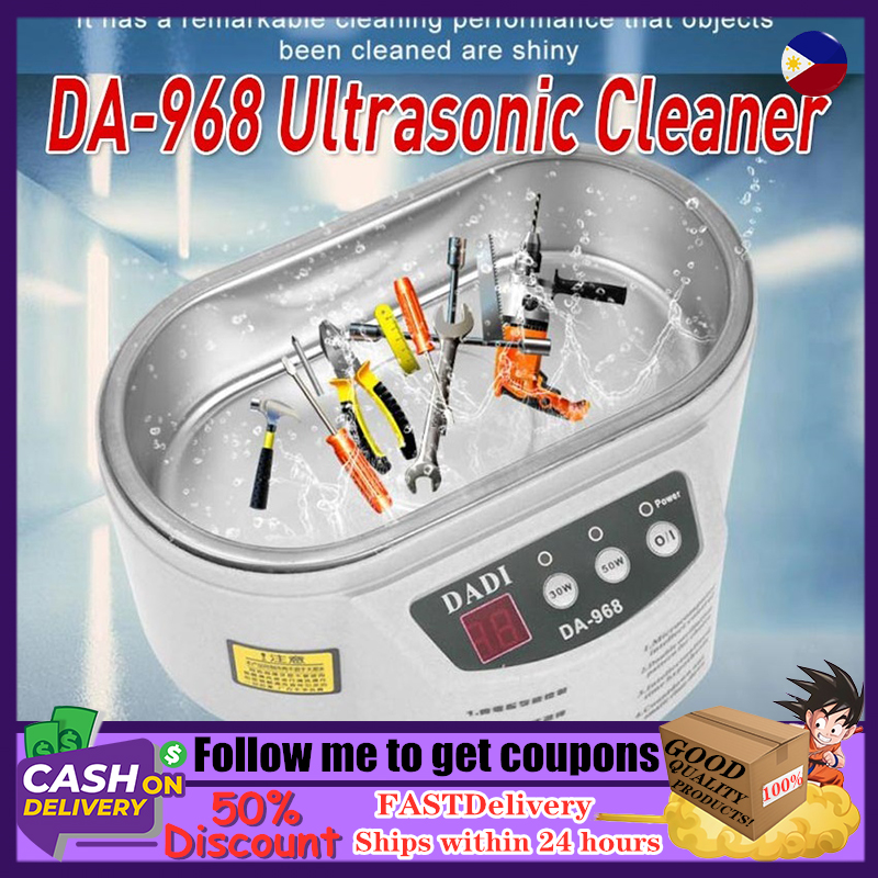 【COD+Local spot】Smart Ultrasonic Cleaner AntiSlip Stainless Steel