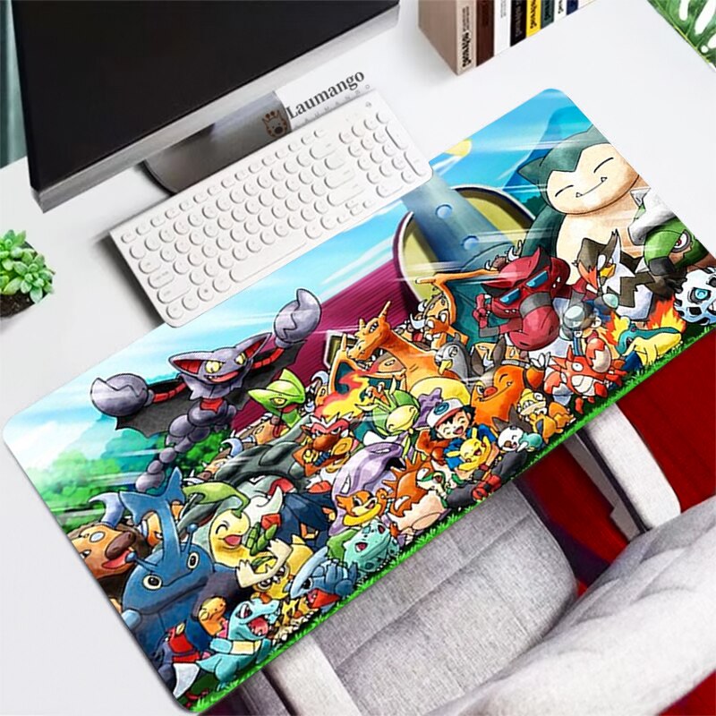 Cartoon Pokemon Mouse Pad Gamers Decoracion Mousepad Large PC