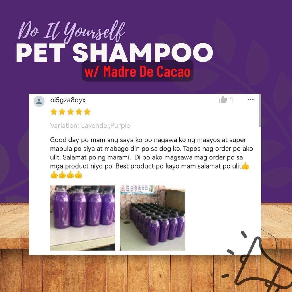EXTREME BLOOMS Pet Shampoo DIY Kit with Madre de Cacao (17Liters Yield