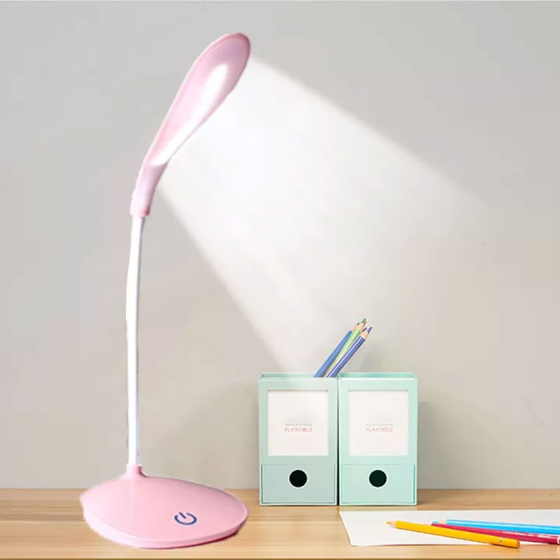 Table Desk Lamp LED Stand Desk Lamp Rechargeable 3 Levels Brightness ...