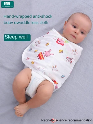 Baby Anti Shock Gauze Sleeping Bag In Summer Thin Newborn Swaddling Baby Scarf Is Used In Spring And Summer