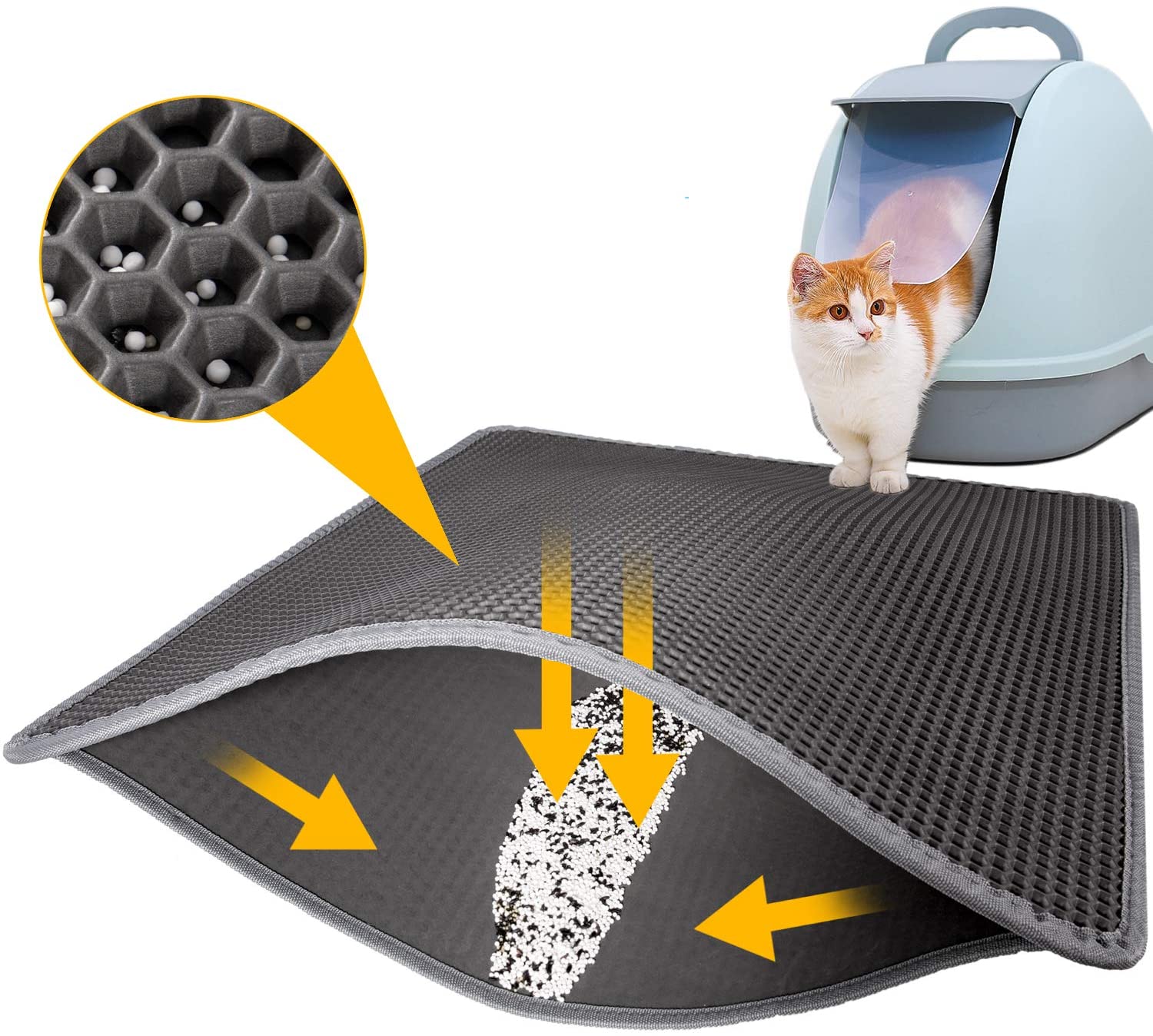 53x38cm Cat Litter Box Mat Ter Control Tray Waterproof Urine Proof Material Kitten Black Pettom Cats Liners Samanthadanis Com