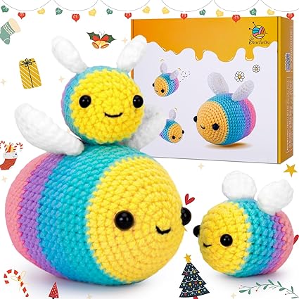 The Woobles Beginners Crochet Kit with Easy Peasy Yarn as seen on Shark Tank  - with Step-by-Step Video Tutorials - Pierre The