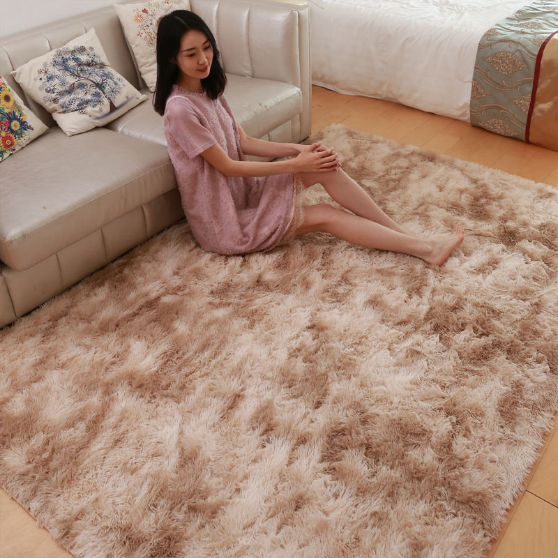 Fluffy Rug Anti-Skid Shaggy Soft Cushion Bay Window Pad Bedroom Carpet Floor Mat
