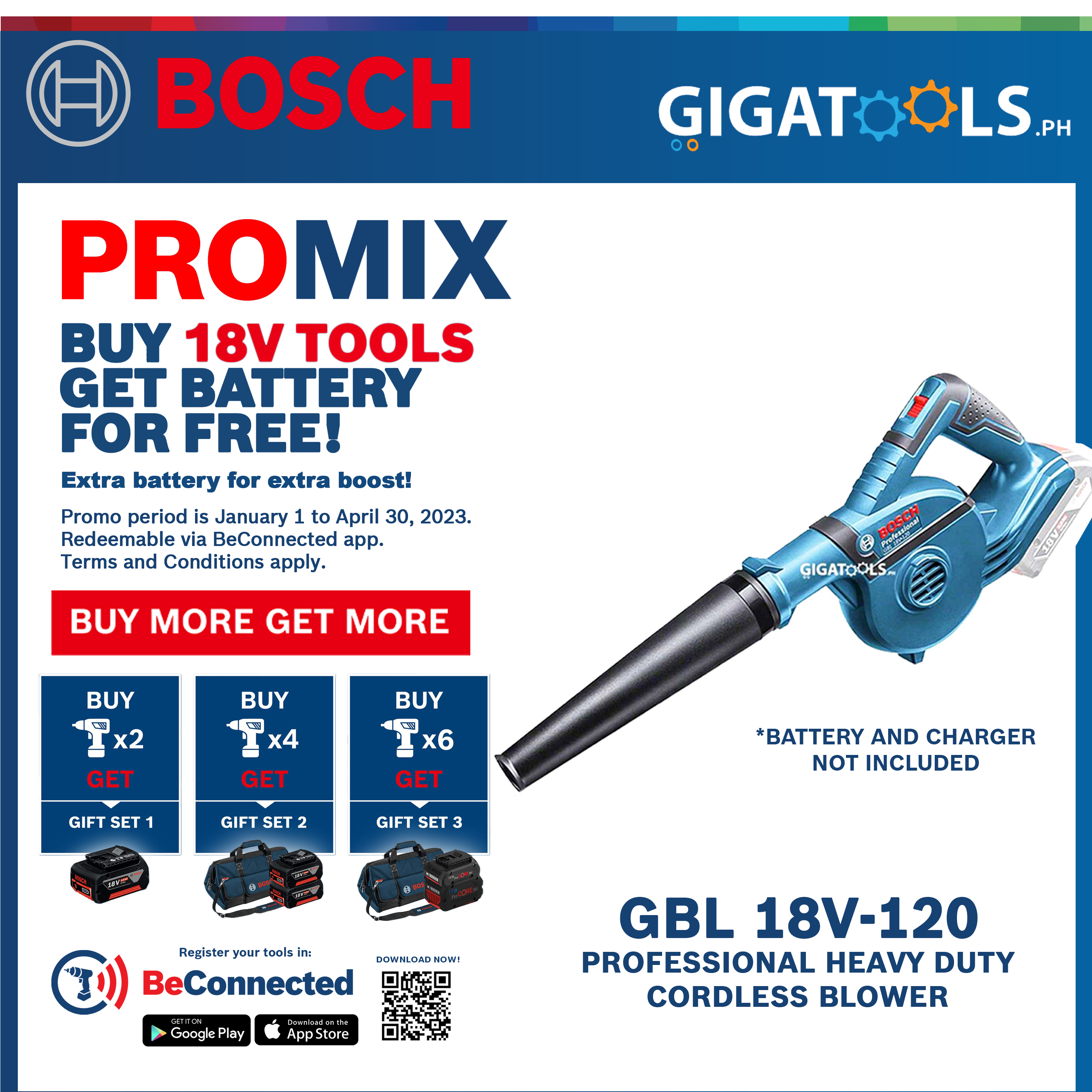 Bosch GBL 18V-120 Professional cordless blower 