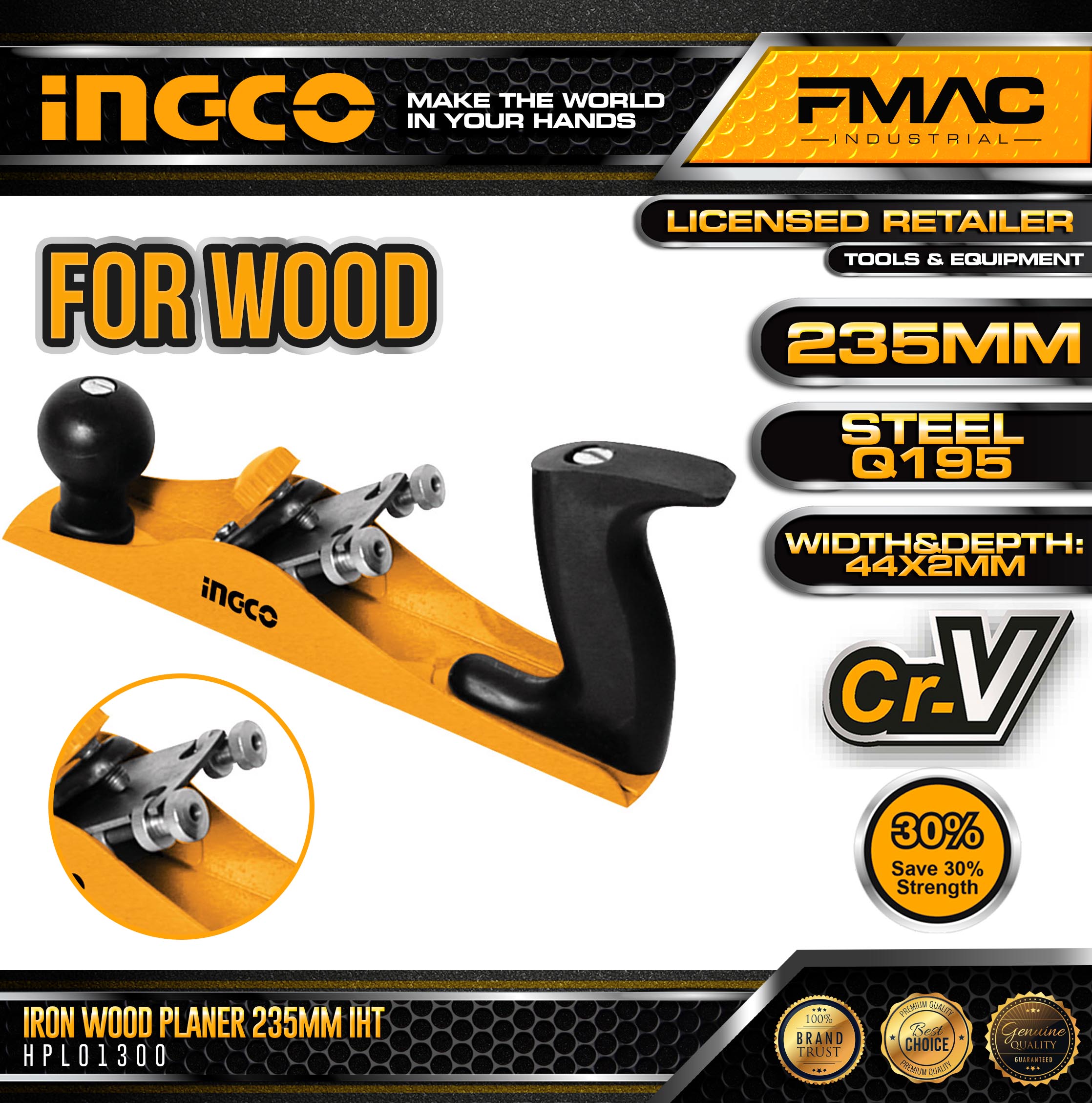 INGCO Iron Wood Planer 235mm IHT HPL01300 FMAC⭐⭐⭐⭐⭐