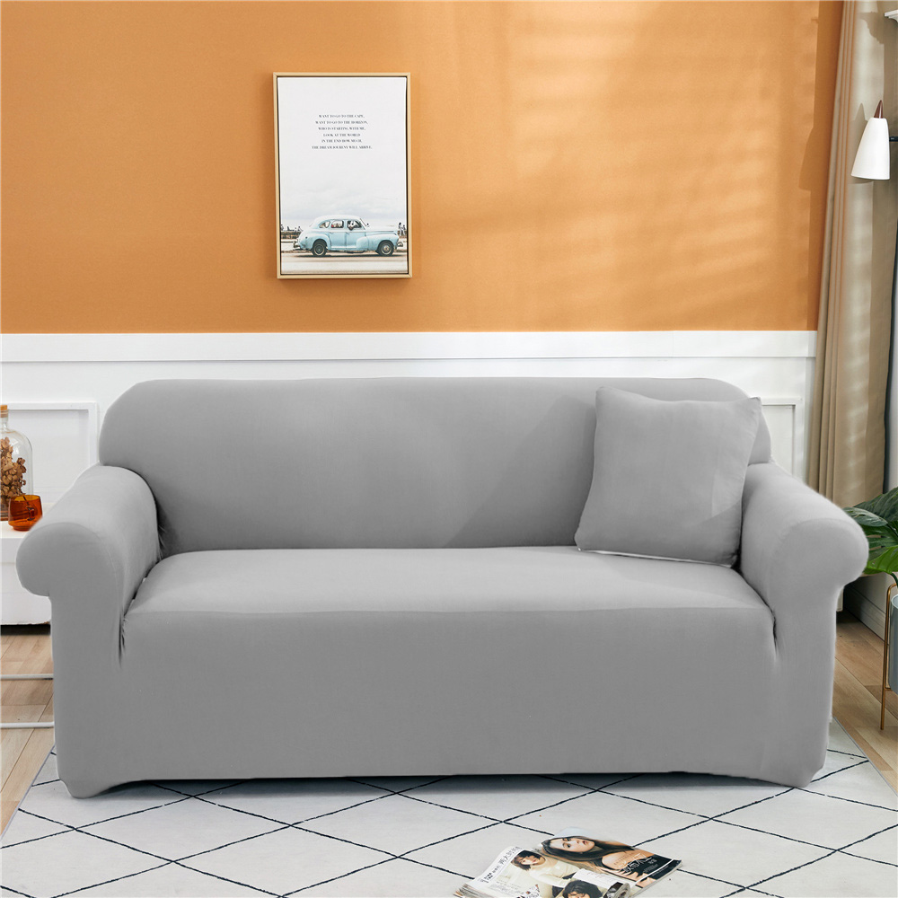 1 PC Elastic Plain Solid Sofa Cover for Lshaped sofa or Regular sofa