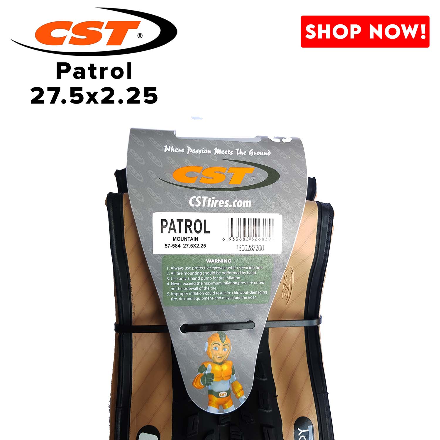 CST PATROL SKIN WALL TUBELESS READY 