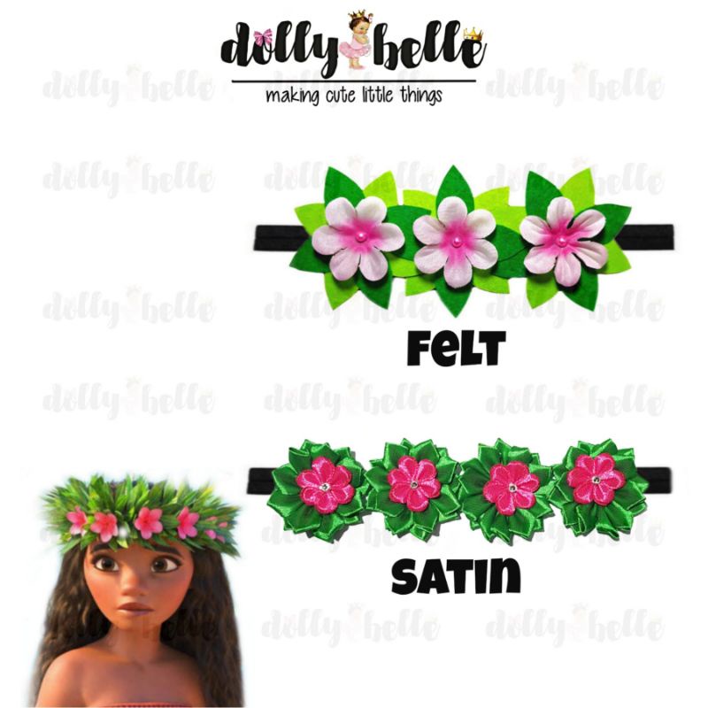 MOANA Headband Plumeria Flower Crown Headpiece Polynesian Princess