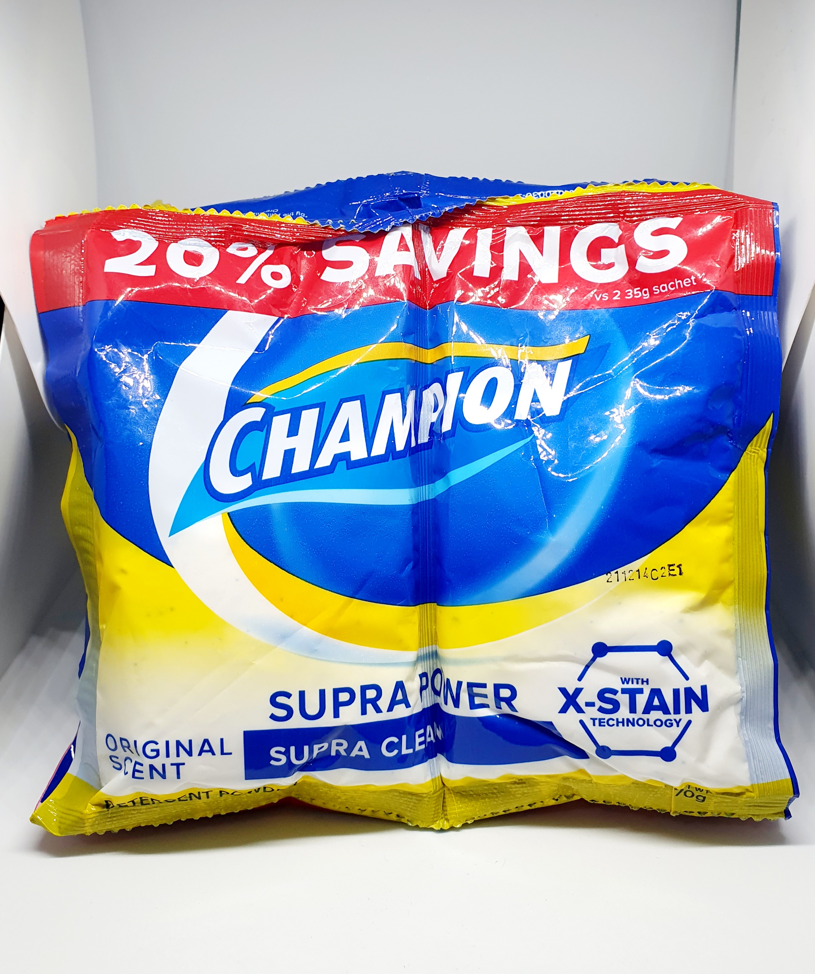 Champion Powder Detergent Original Scent 70g (Twin Pack/Tie of 6