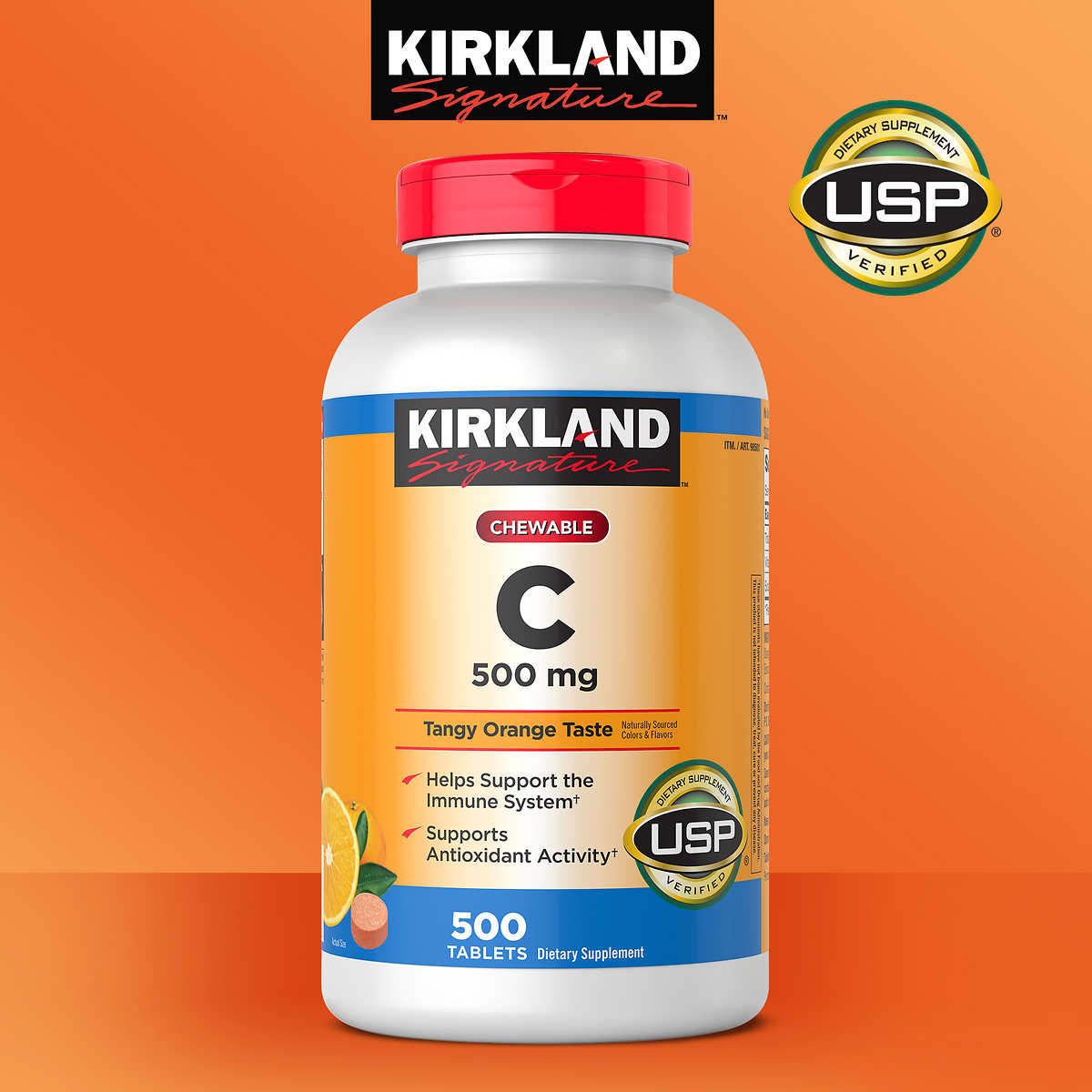 Kirkland Signature Chewable Vitamin C 500 Mg 500 Tablets Lazada Ph