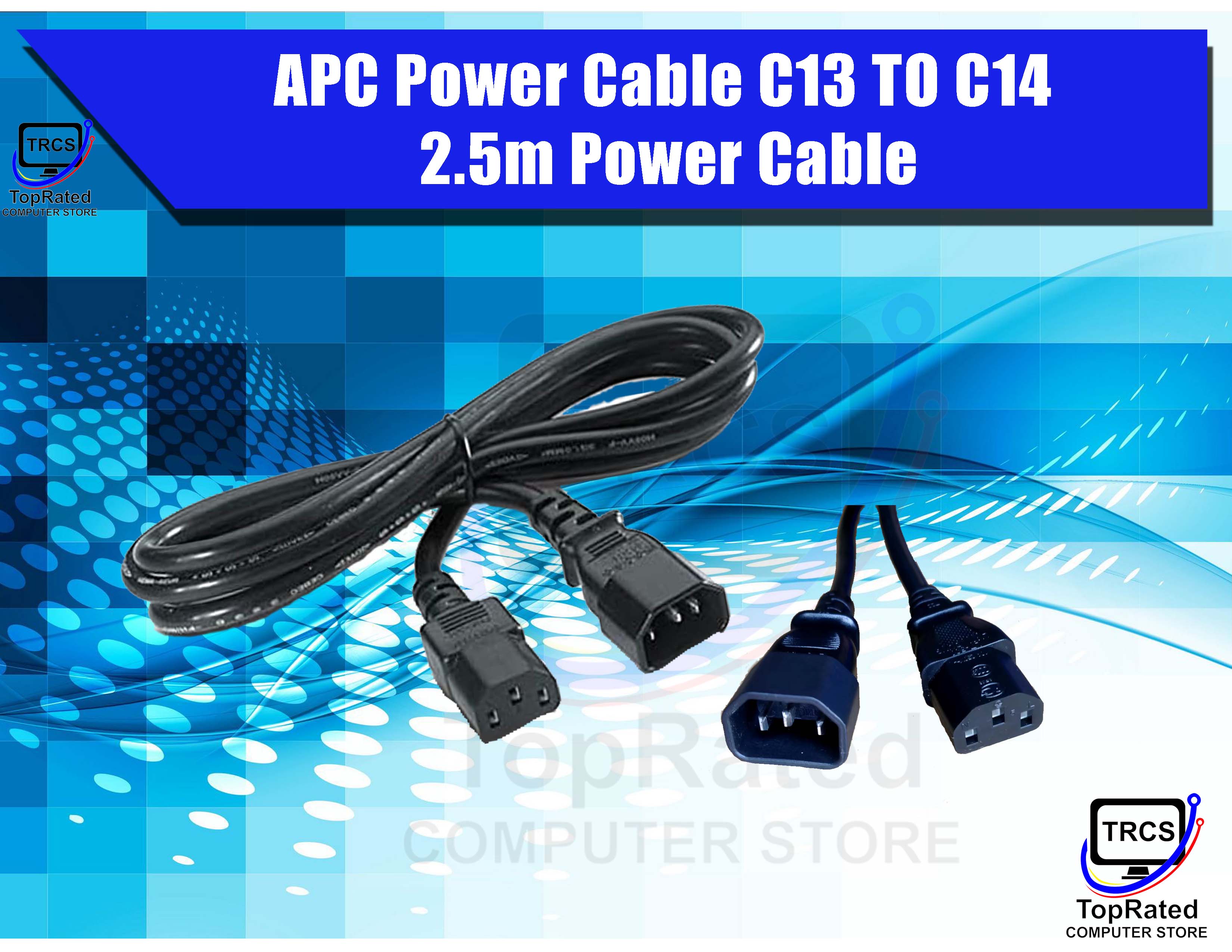 APC Power Cable/UPS Power Cord C13 to C14 2.5m Power Cable IEC 60320