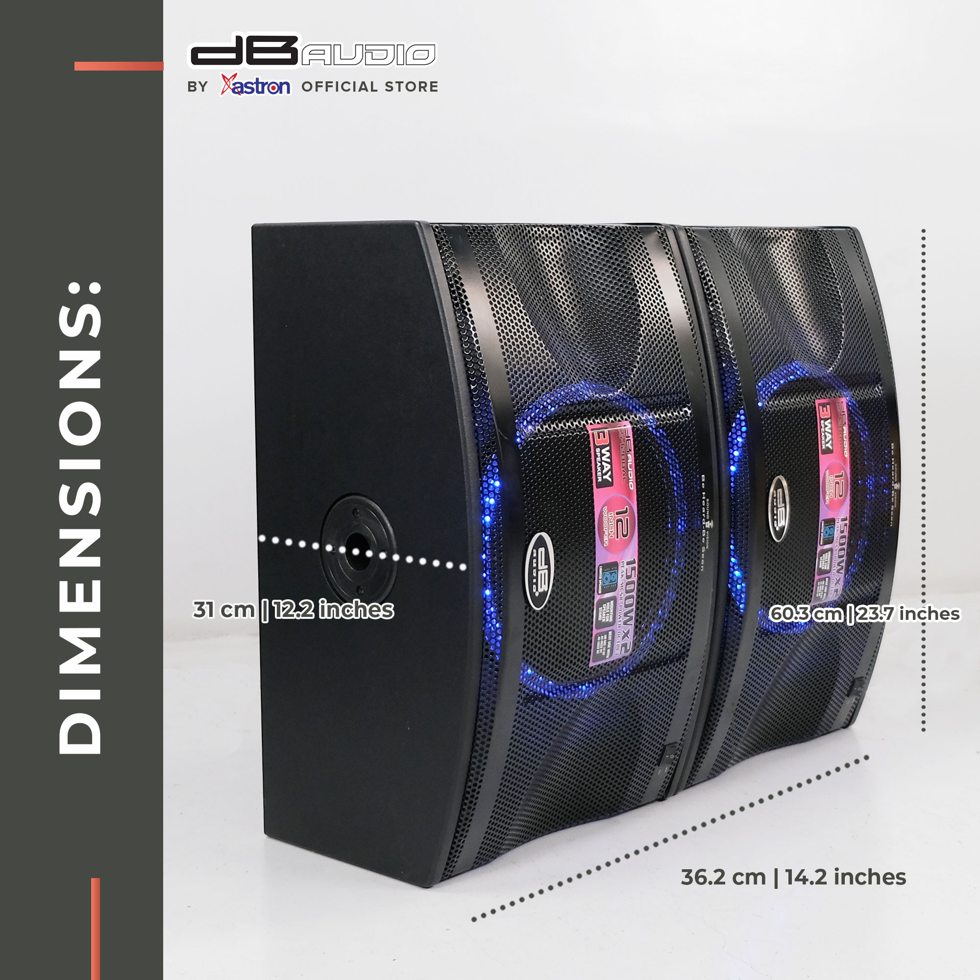 DB Audio SET502100BT Way Loud Speaker With Amplifier 1000 X Watts 10