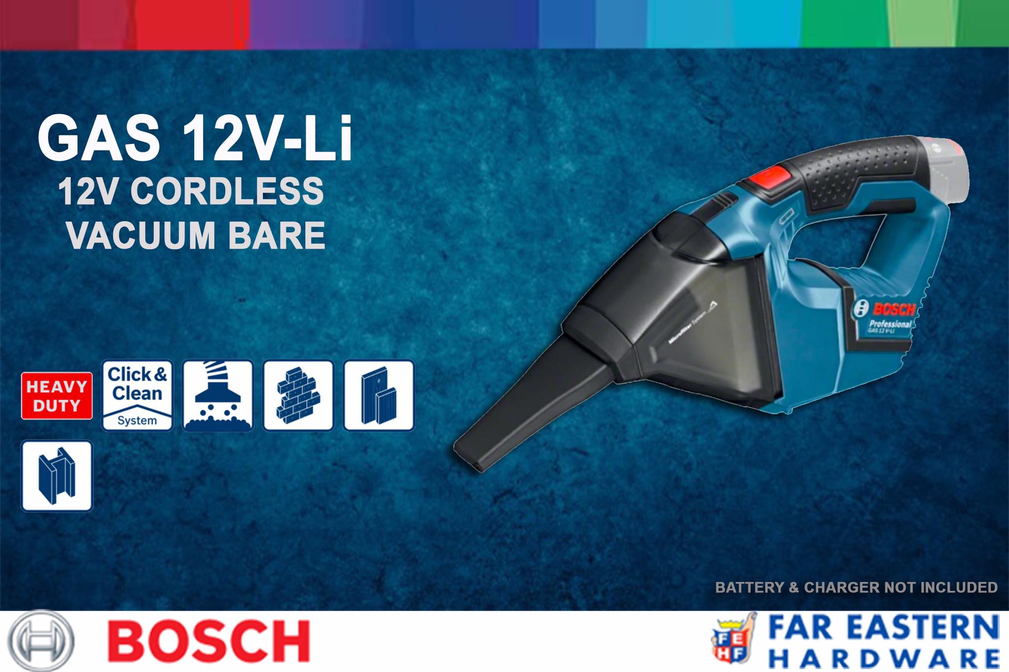 BOSCH GAS 12V Cordless Vacuum Cleaner (Baretool) RBPT12 Lazada PH
