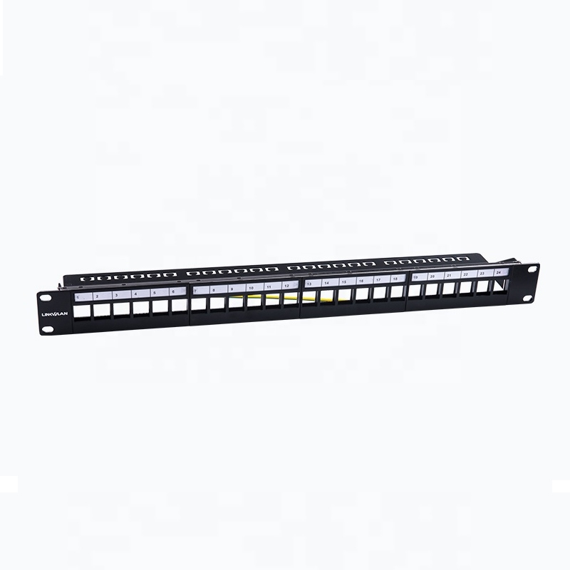 24port Unload Empty Modular Blank Patch Panel 19 Quot 1u Rack Moun Includes Cable Manager 5757