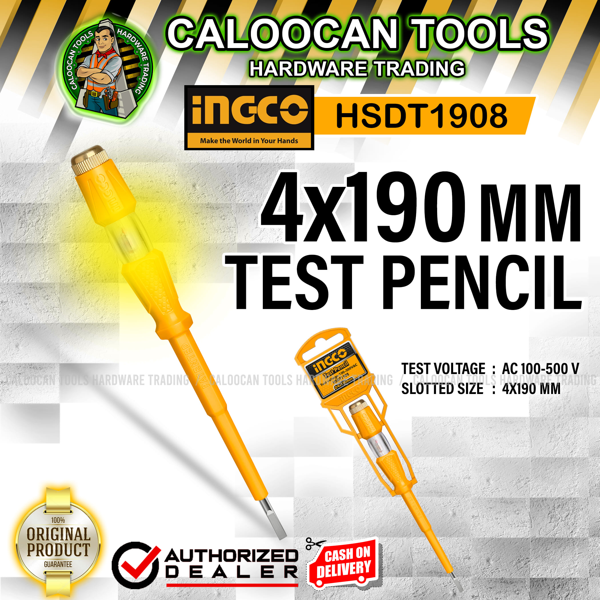 INGCO 4x190mm Test Pencil (HSDT1908) CALOOCAN TOOLS Lazada PH