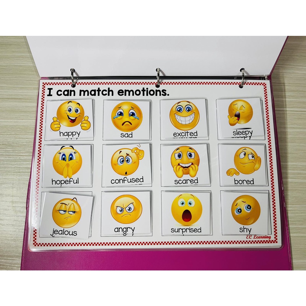 Emotion Matching Educational Learning Binder Folder Modulesami | Lazada PH