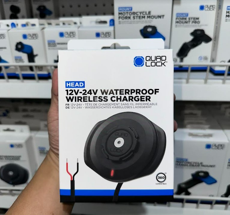 QUADLOCK WEATHERPROOF WIRELESS CHARGING HEAD 12V 24V Waterproof