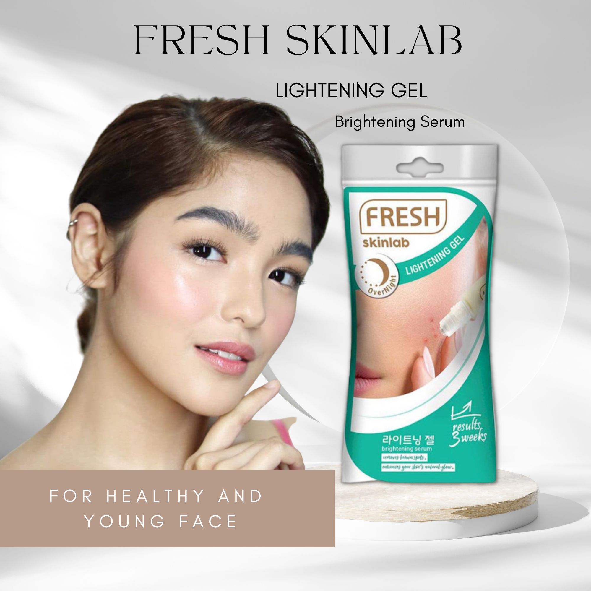 FRESH SKINLAB LIGHTENING GEL 10ML BRIGHTENING REMOVES BROWN SPOTS
