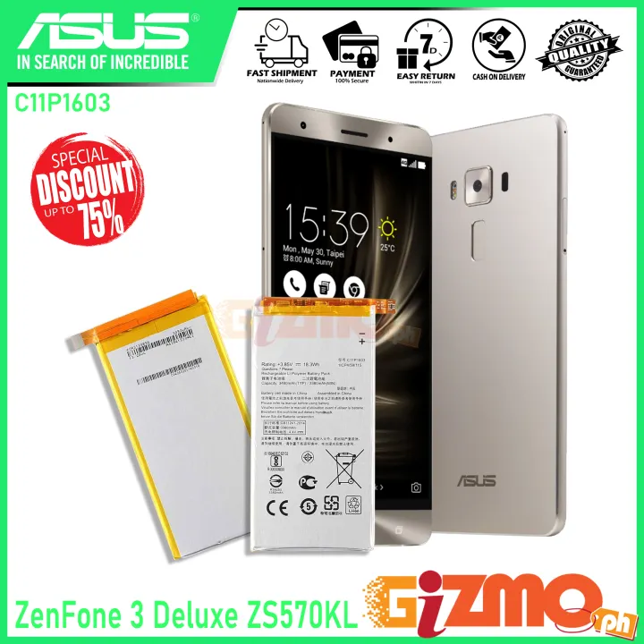 Asus Zenfone 3 Deluxe Zs570kl Battery Model C11p1603 Original Equipment Manufacturer Lazada Ph