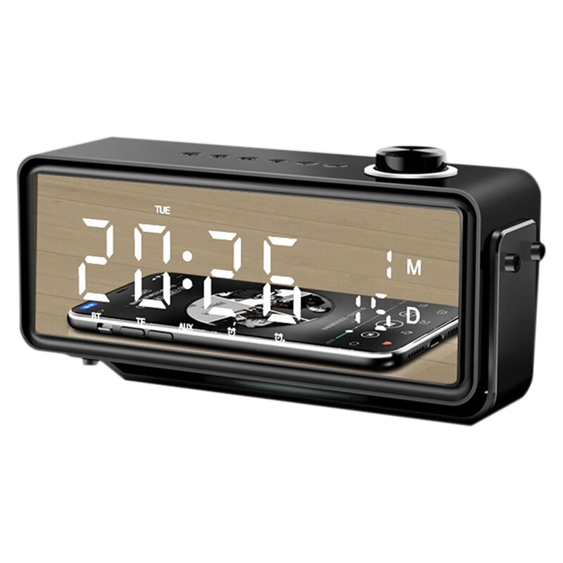 K8 Bedside Bluetooth Speaker with Alarm Clock 10W Wireless Speaker with