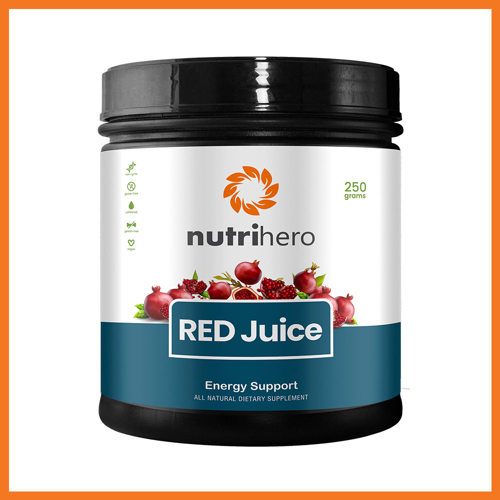 Nutrihero Red Juice Organic Superfoods Powder for Energy Support 30Day Supply Antioxidant