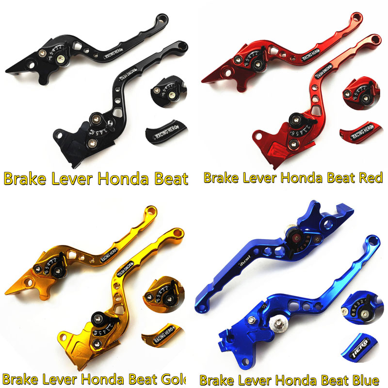 Brake Lever Honda Beat Adjustiable Brake Lever For Color Black Red Gold