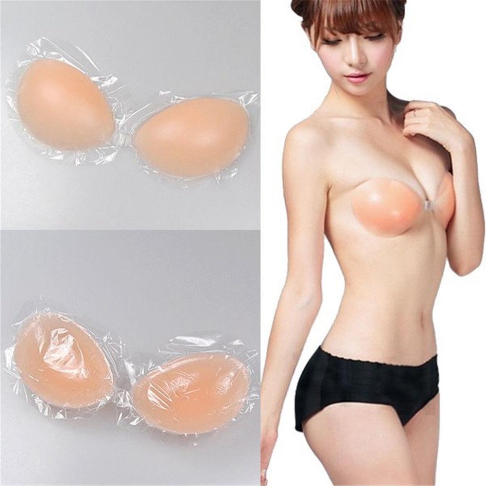 3D Silicone Freebra Double Padded push up strapless invisible Adhesive bra  pads