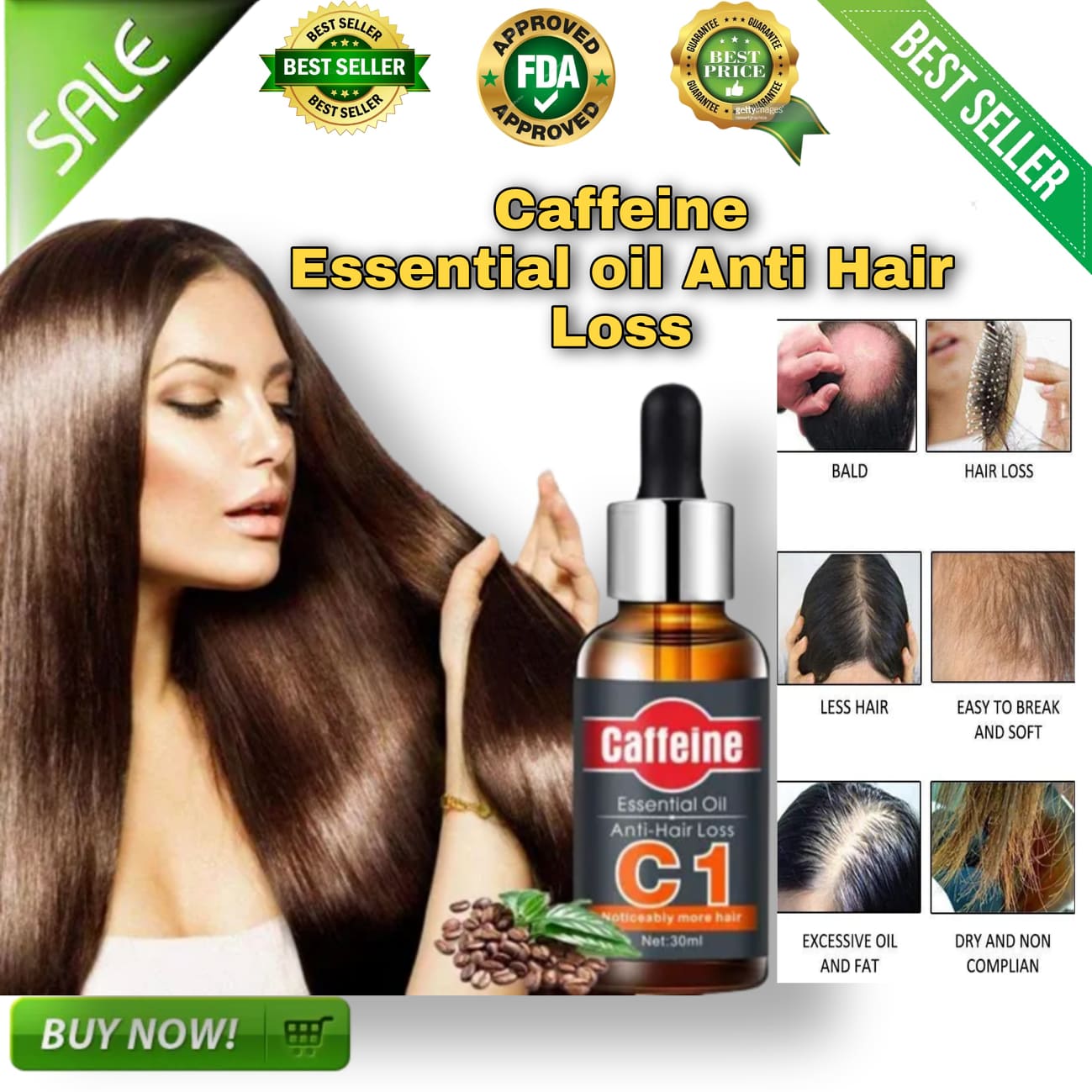 Hot 】Best Selling CAFFEINE Hair Thick C1 Anti Hair Loss Shampoo Hair Grower  Essential Oil COD COD | Lazada PH