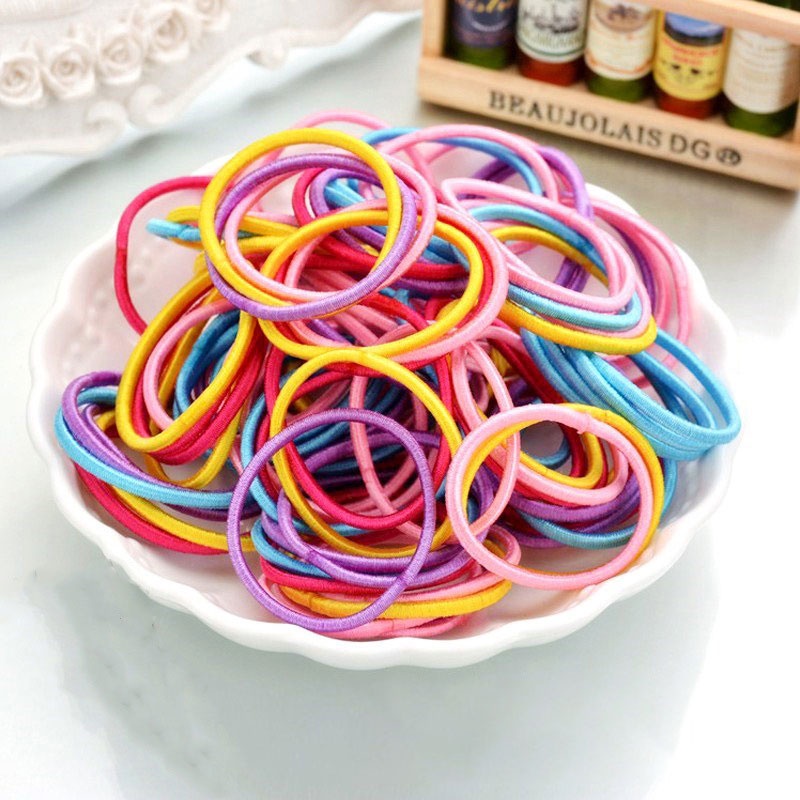 1 Pair New Rainbow Color Hair Tie Rainbow Color Bracelet Couple Magnet ...