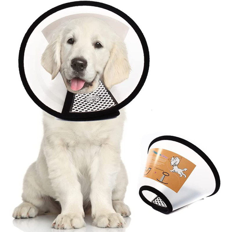 Plastic Pet Recovery Collars & Cones for Dogs and Cats After Surgery