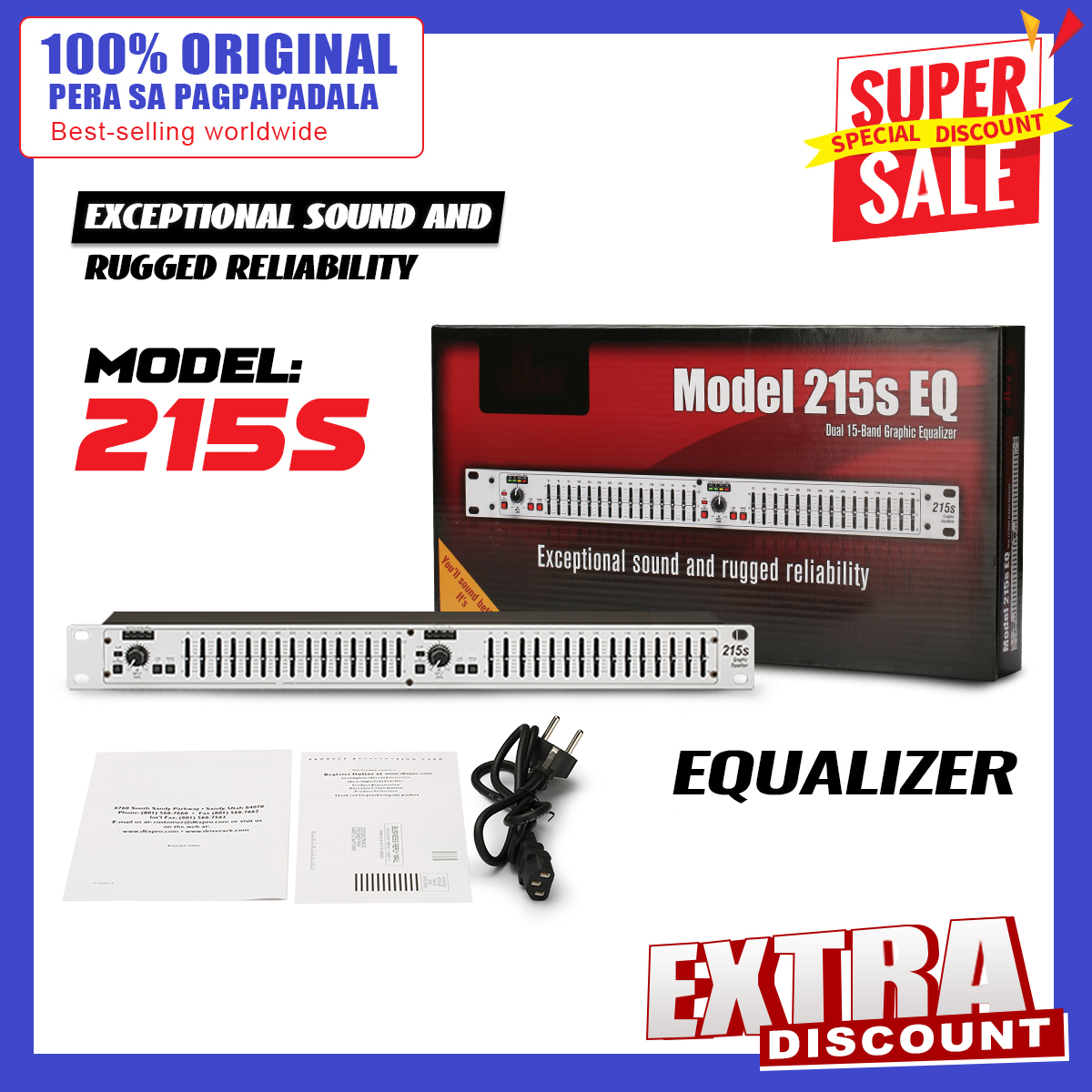 215S EQ Graphic Equalizer/Limiter with Type III Noise Reduction(WHITE