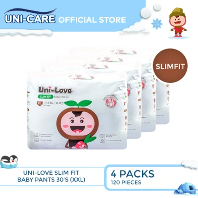 UniLove Slim Fit Baby Pants 30's (XX-Large) Pack of 4