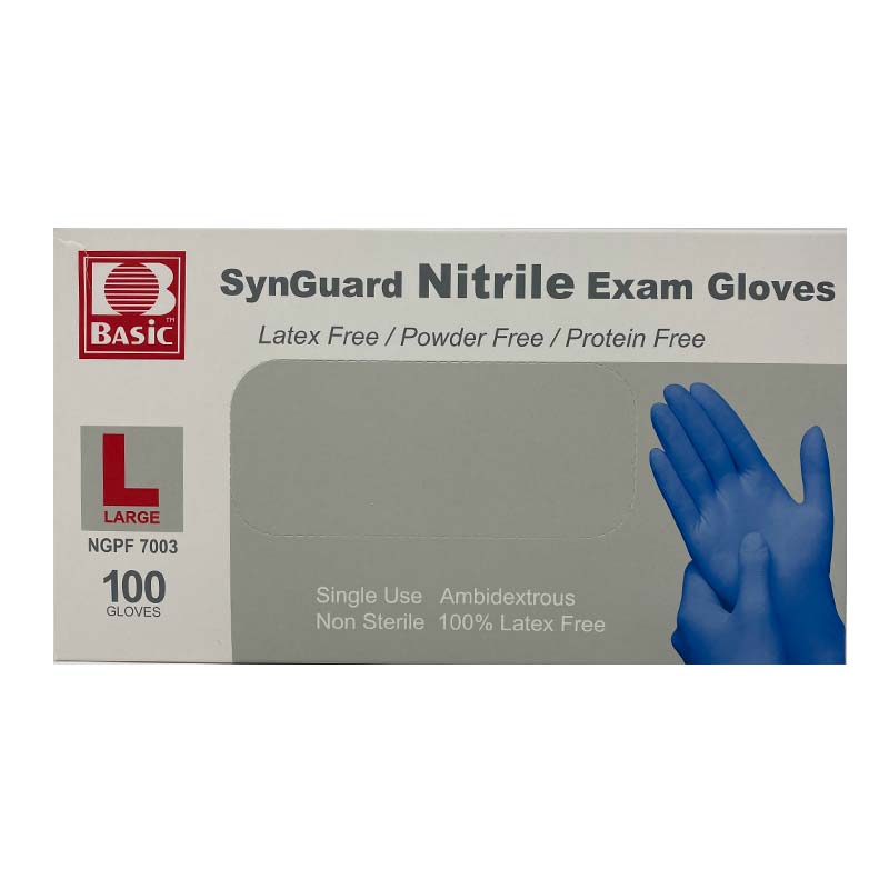 synguard nitrile exam gloves ngpf 7003