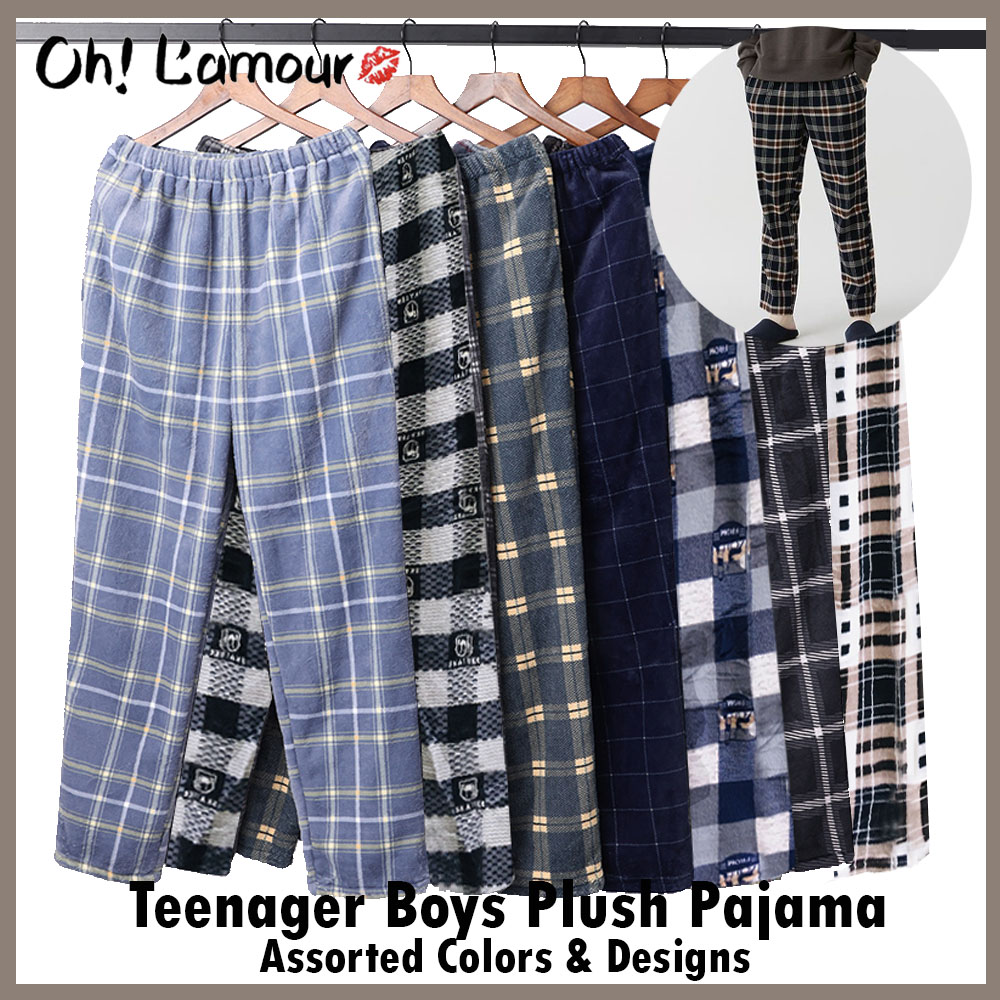 men's plush fleece pajamas