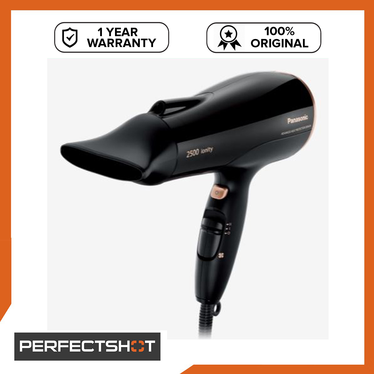 Panasonic EHNE82 Ionity Hair Dryer, Ion conditioning for shiny hair