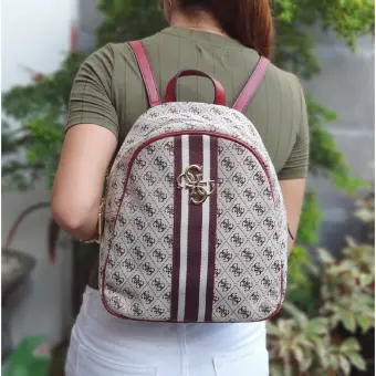 guess vintage logo print backpack