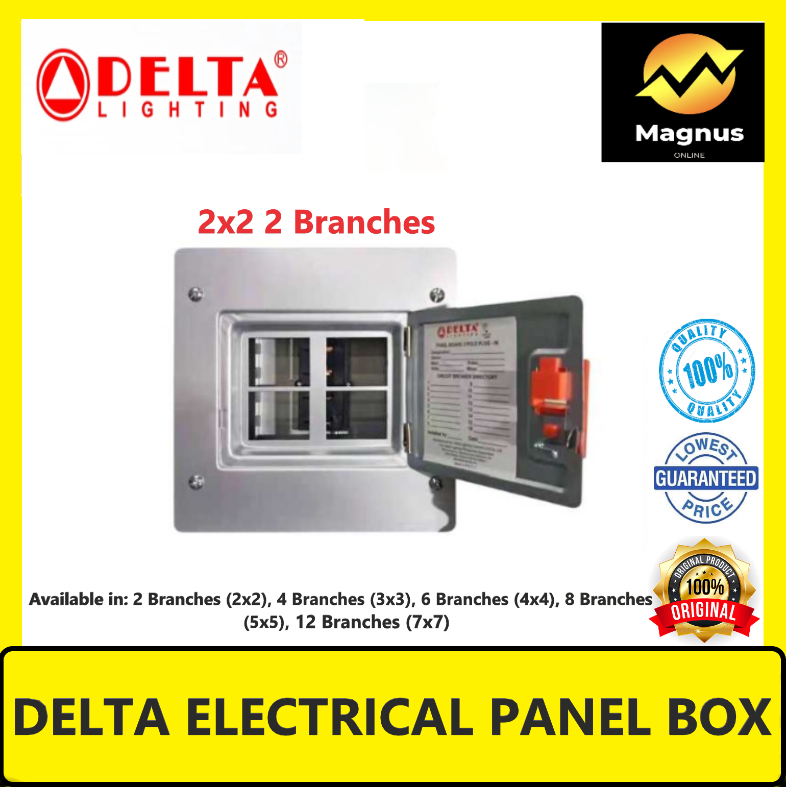 Delta Electrical Panel Box 2 / 4 / 6 / 8 / 12 Branches Plug In Board