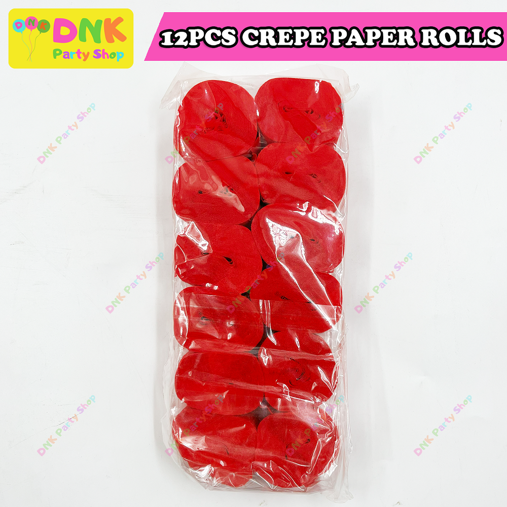 Red Black Yellow Crepe Paper Streamers Crepe Paper Roll - Temu