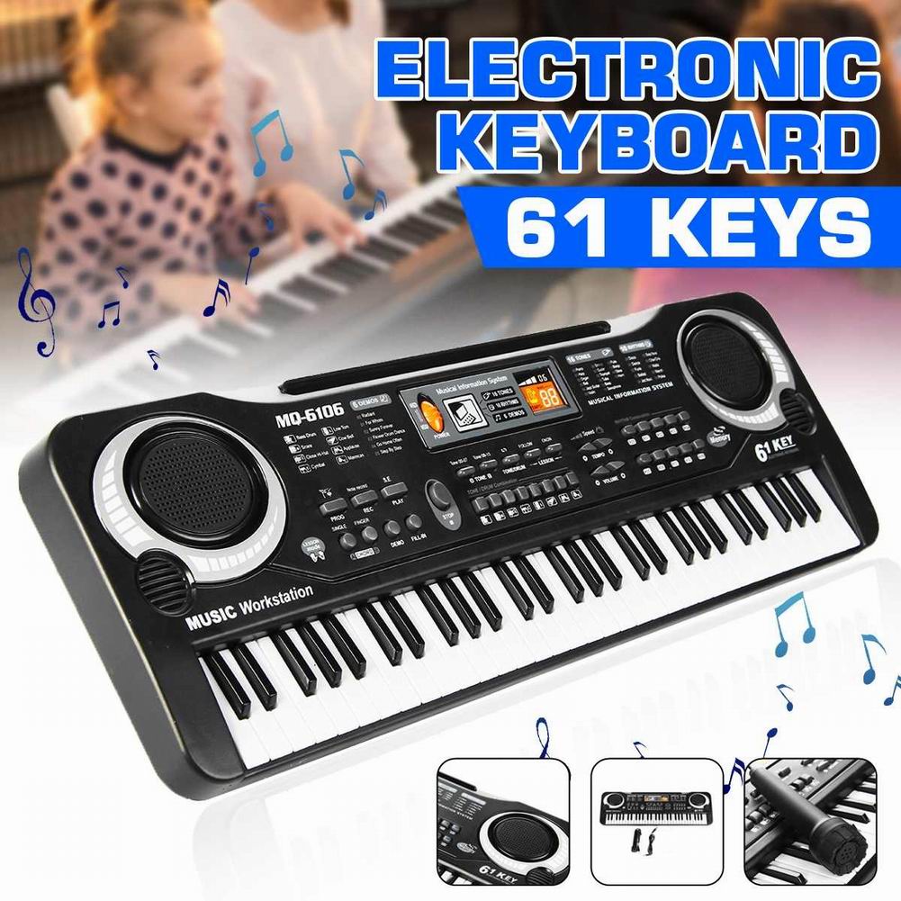 Black aPerfectLife 49 Multi-Function Electronic Kids Piano Keyboard Early Learning Educational Musical Instrument Toy for Beginners and Kids 