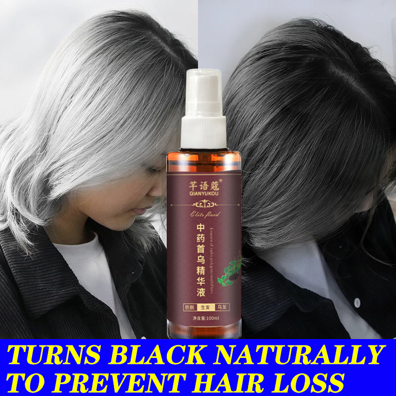 3 bottle Root black hair shampoo white hair treatment herbal Chinese  tradition medicine anti gray product